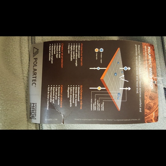 Eastern Mountain Sports- Grey Windpro Fleece Jacket women’s size small - Picture 7 of 9